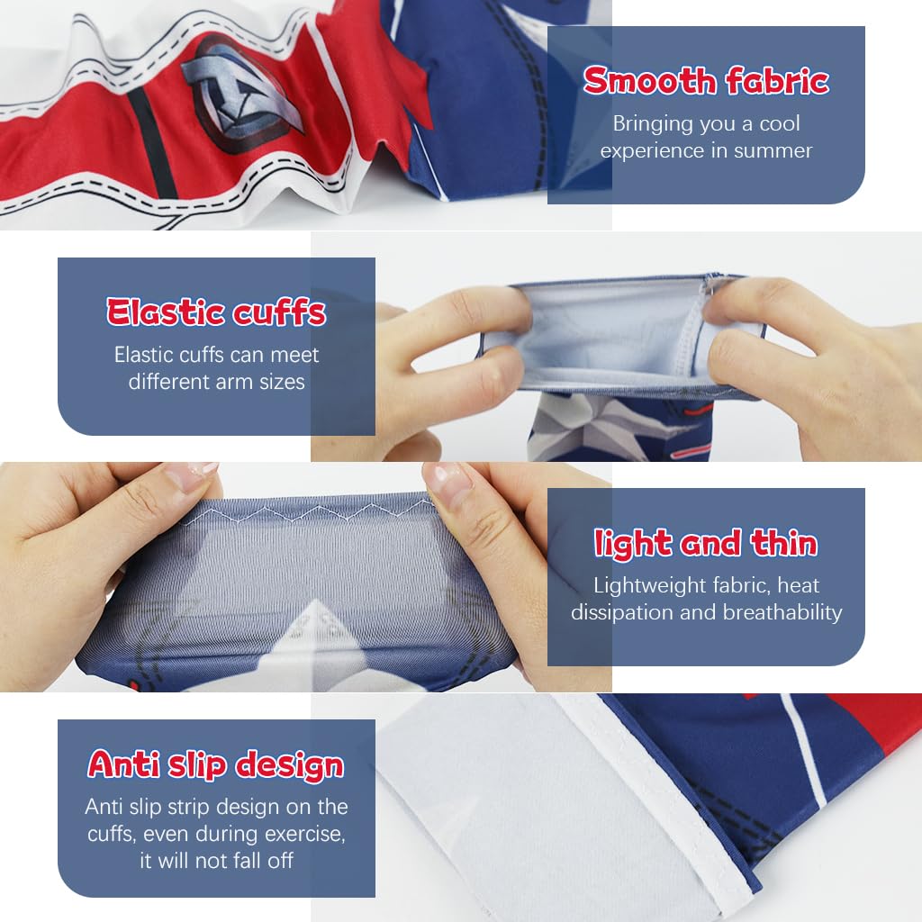 SNOWIE SOFT Cooling UV Protection Arm Sleeves for Kids 5–10 with Thumb Hole | Ice Silk UPF 50+
