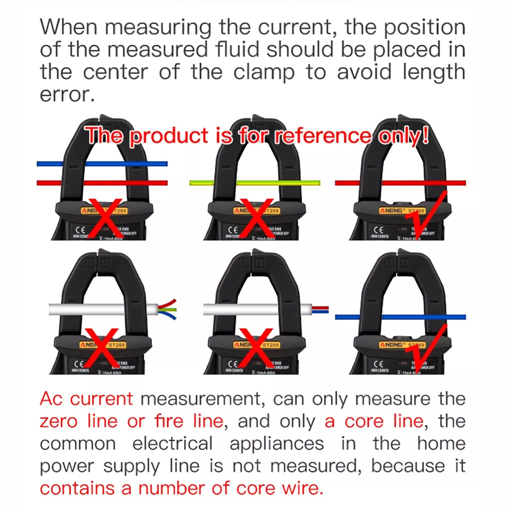 HASTHIP® ST201 Smart Digital Clamp Multimeter,Resistance Ohm Transistor Testers AC/DC Current,Voltmeter Lcr Clamp Meter