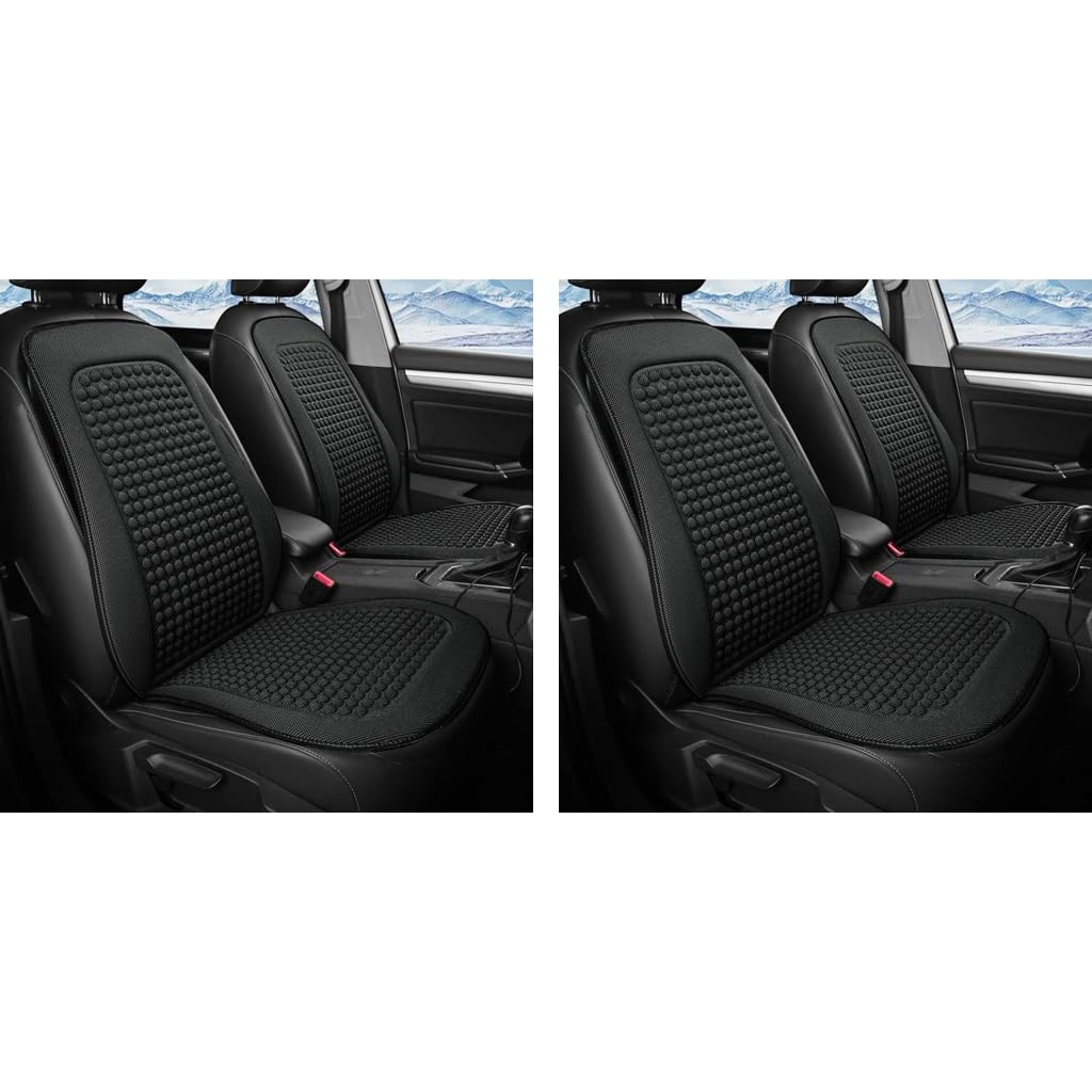 STHIRA Cooling Seat Pads for Cars with Backrest Massage and Non Skid Ice Silk Design | 2PCS
