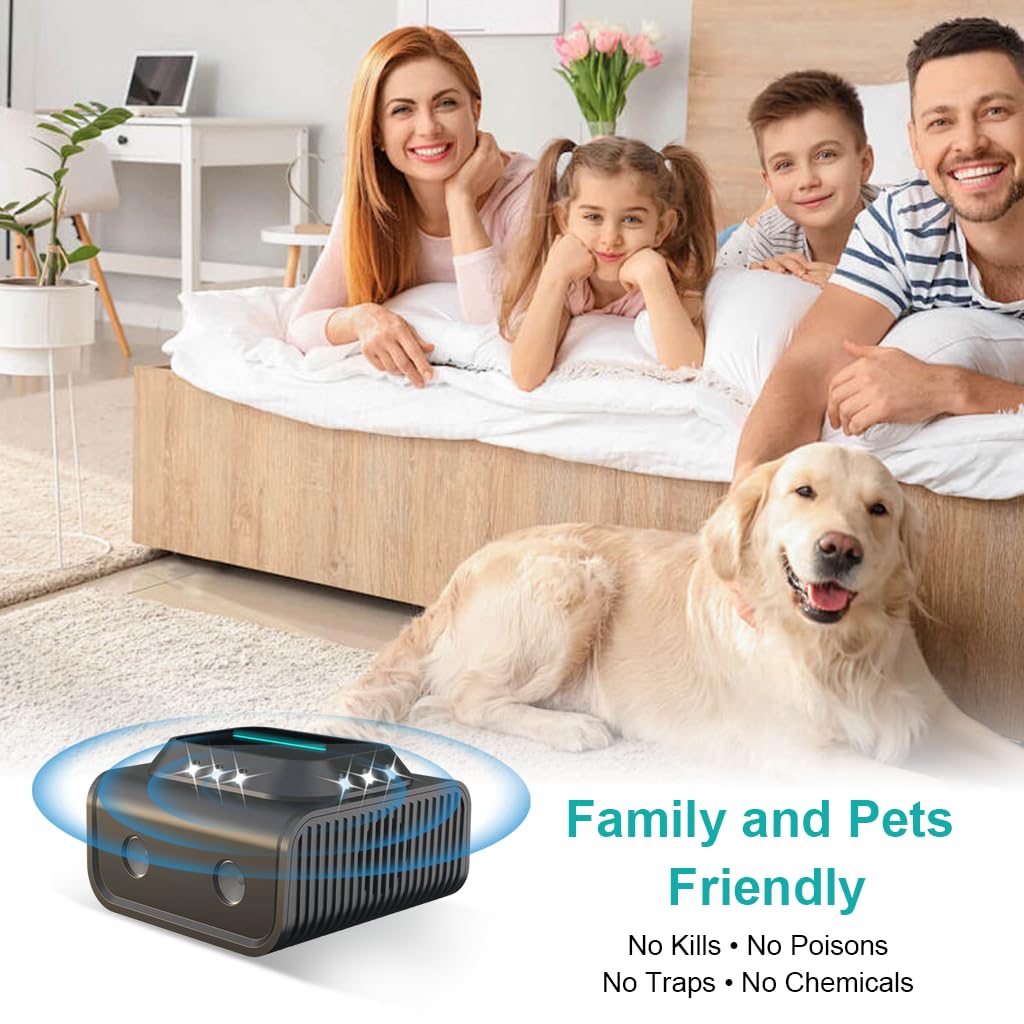 HASTHIP Ultrasonic Animal Repellent for Home with 4K 35KHZ Frequency and Smart Motion Sensor