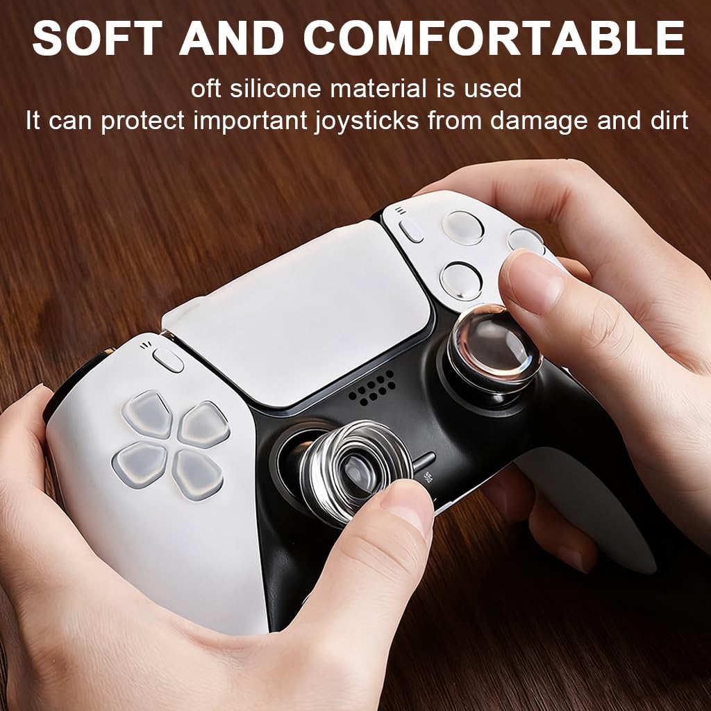 ZORBES Thumb Grips Caps for Switch and Xbox PS5 PS4 Controllers featuring 2PCS Soft Silicone Anti Slip Design | Improves Joystick Control