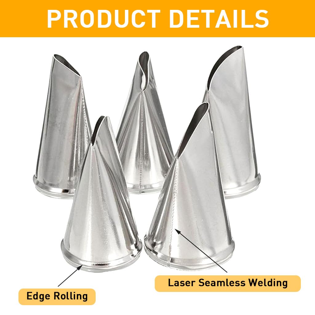 HASTHIP Petal Nozzle Set for Cake Decorating with 7 Pieces Stainless Steel Tools | Ideal for Beginners and Professionals