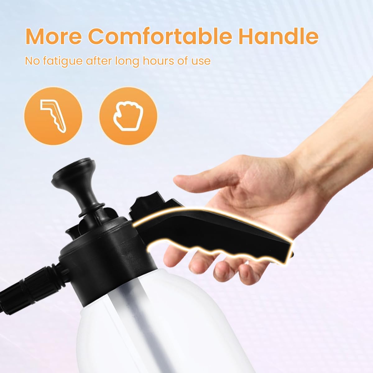 STHIRA® 2L Foam Sprayer High Pressure Foam Sprayer for Car Washing Soap Sprayer with 2 Nozzles Large Spray Coverage Car Washing Soap Foam Water Sprayer for Home Cleaning, Car Washing, Watering