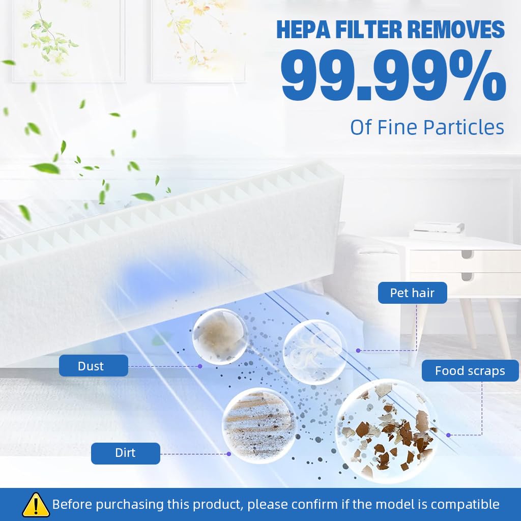 Hasthip Replenishment Kit for ILIFE A80 Pro Robot Vacuum including 8Pcs Brushes Filters | Easy Installation
