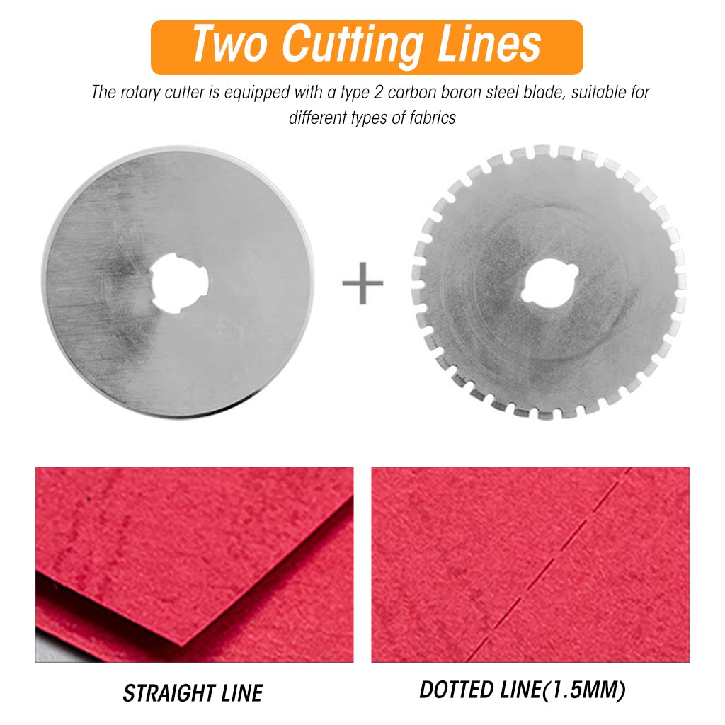 HASTHIP Fabric Cutter Roller for Sewing and Quilting with 45mm Blade and Safety Lock | Ergonomic Handle for DIY Crafting