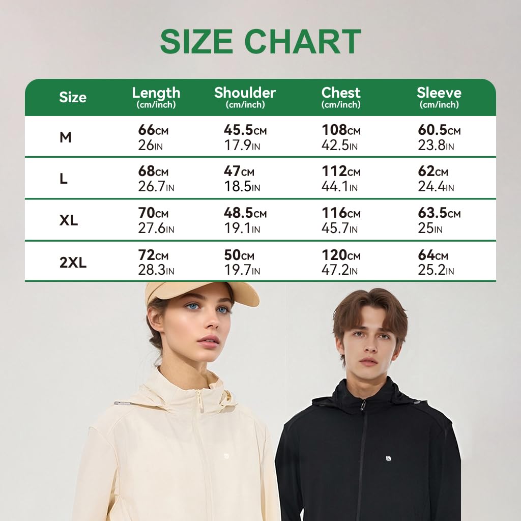 Venzina Sunscreen Jacket for Men with UPF150+ Cooling Ice Silk Fabric | Removable Hood and 2 Zippered Pockets