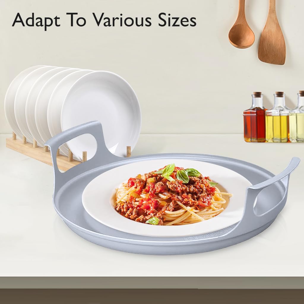 Supvox Microwave Plates for Heating with Handles 11.8 in | Safe Food Grade PP Tray