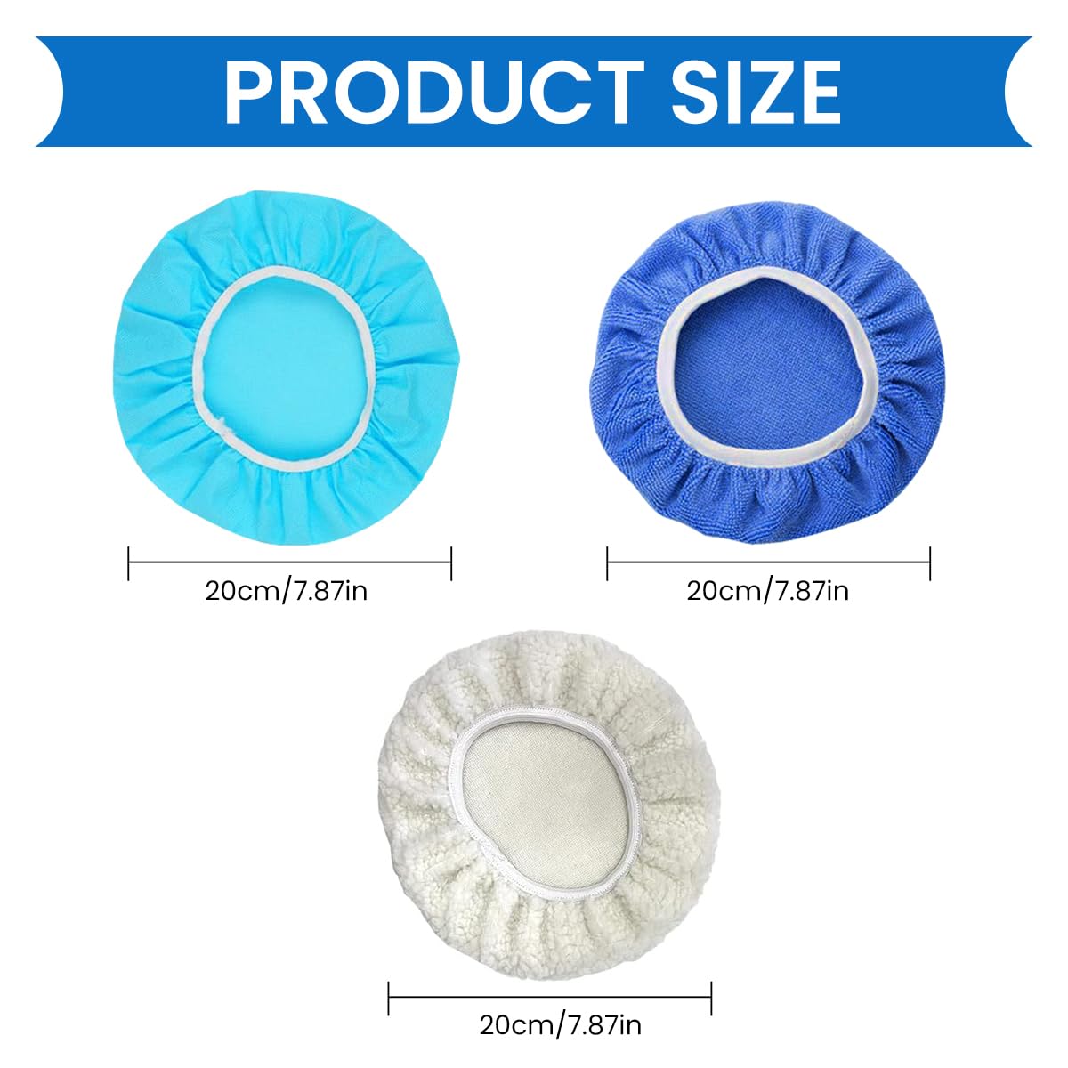 STHIRA Polishing Buffer Pads for Cars and Furniture with 9 and 10 in Fit | 10 Pcs Microfiber Wool Kit