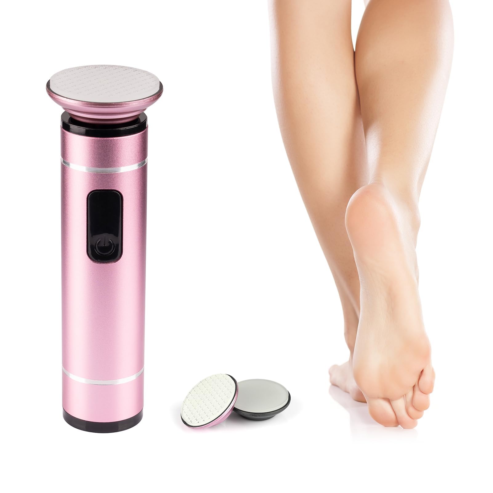 MAYCREATE® Electric Foot Callus Remover, Cordless Rechargeable Adjustable Speed Feet File with Nano Glass Grinding Disc