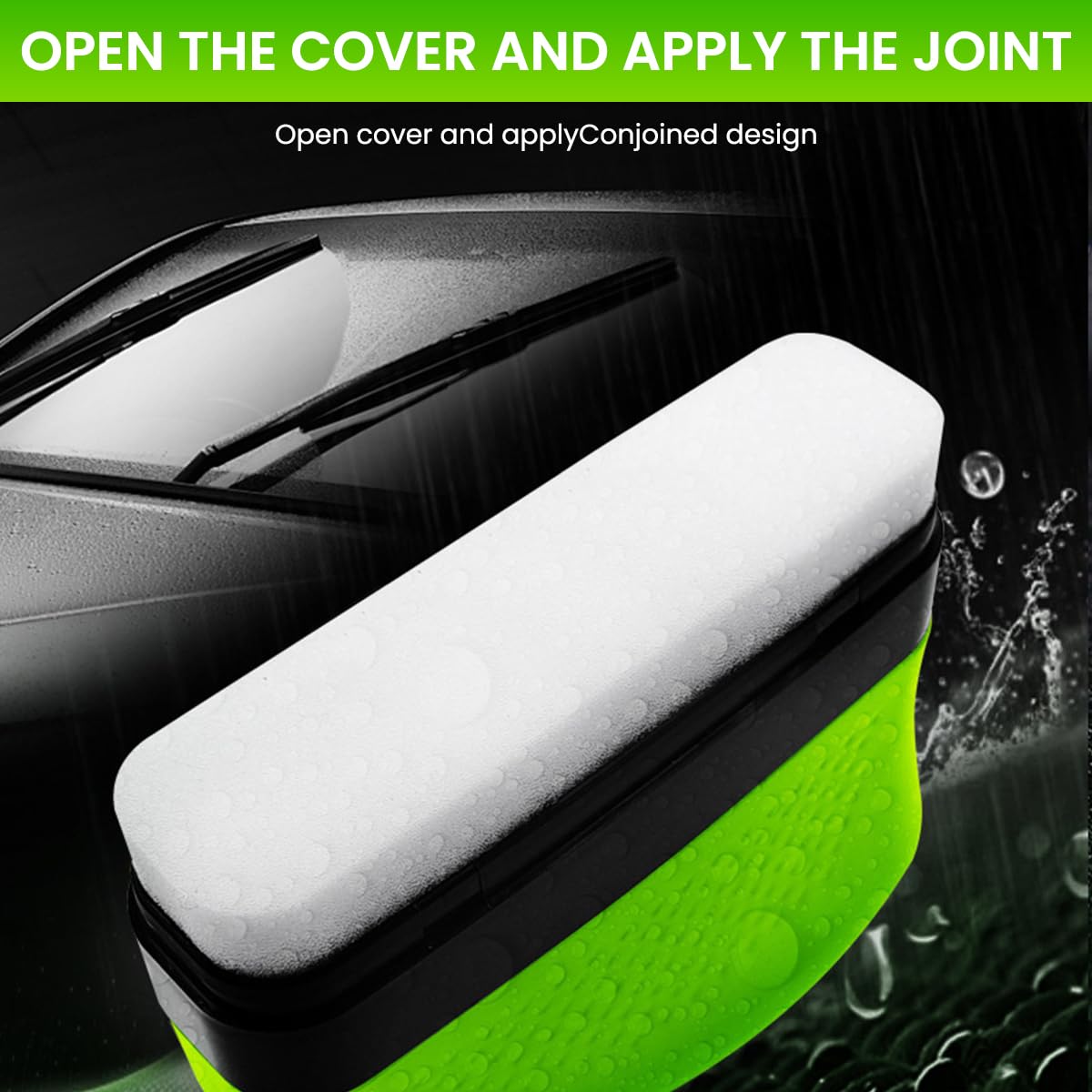 STHIRA Car Oil Film Cleaning Brush for Windshield with Integrated Cleaner | 3PCS Set