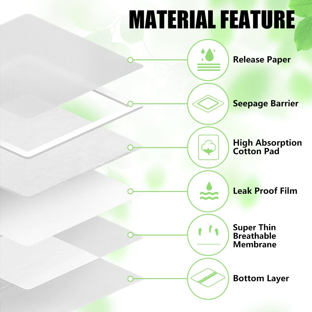 HANNEA Castor Oil Wraps for Abdomen Waist and Joint Care 10Pcs 20x15cm | Waterproof PU and Breathable Cotton Sheets