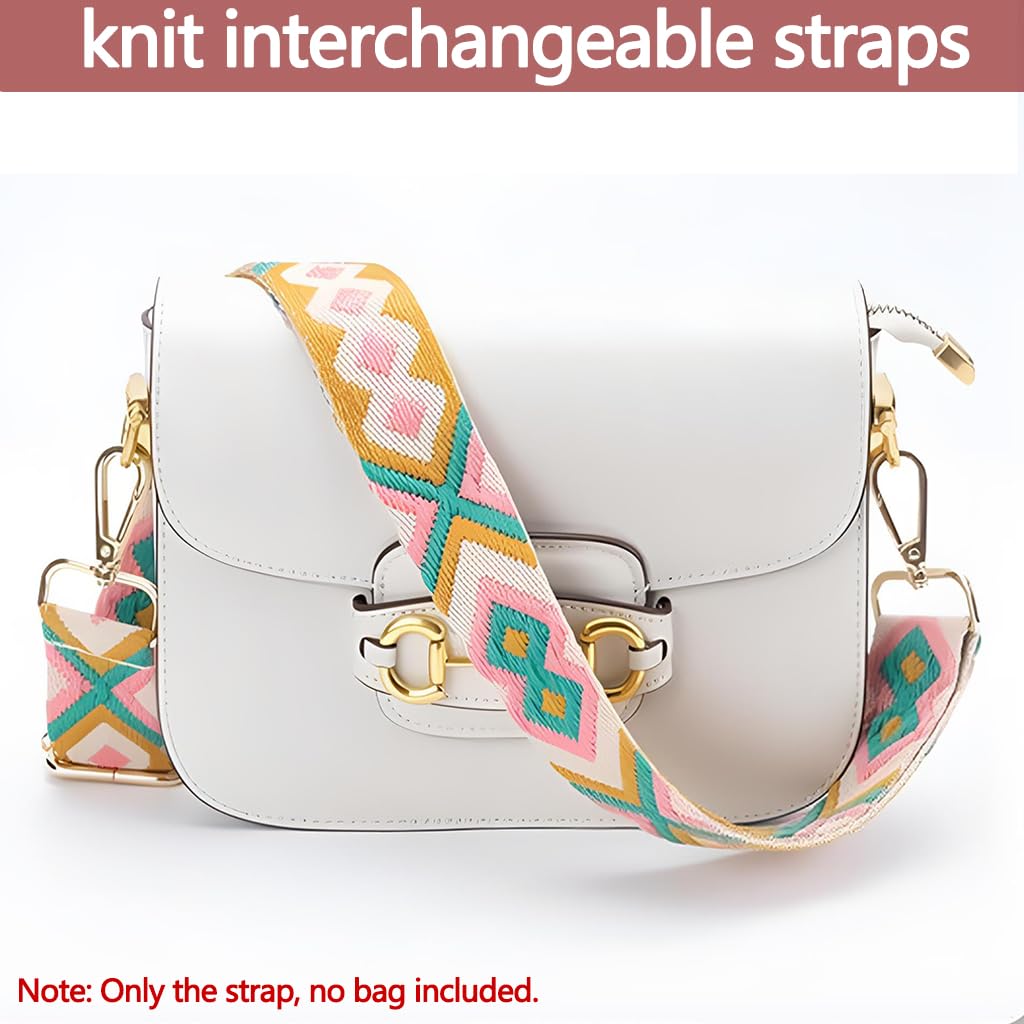 Zibuyu Adjustable Crossbody Bag Purse Strap for Handbags with Metal Hardware and Wide Canvas Design