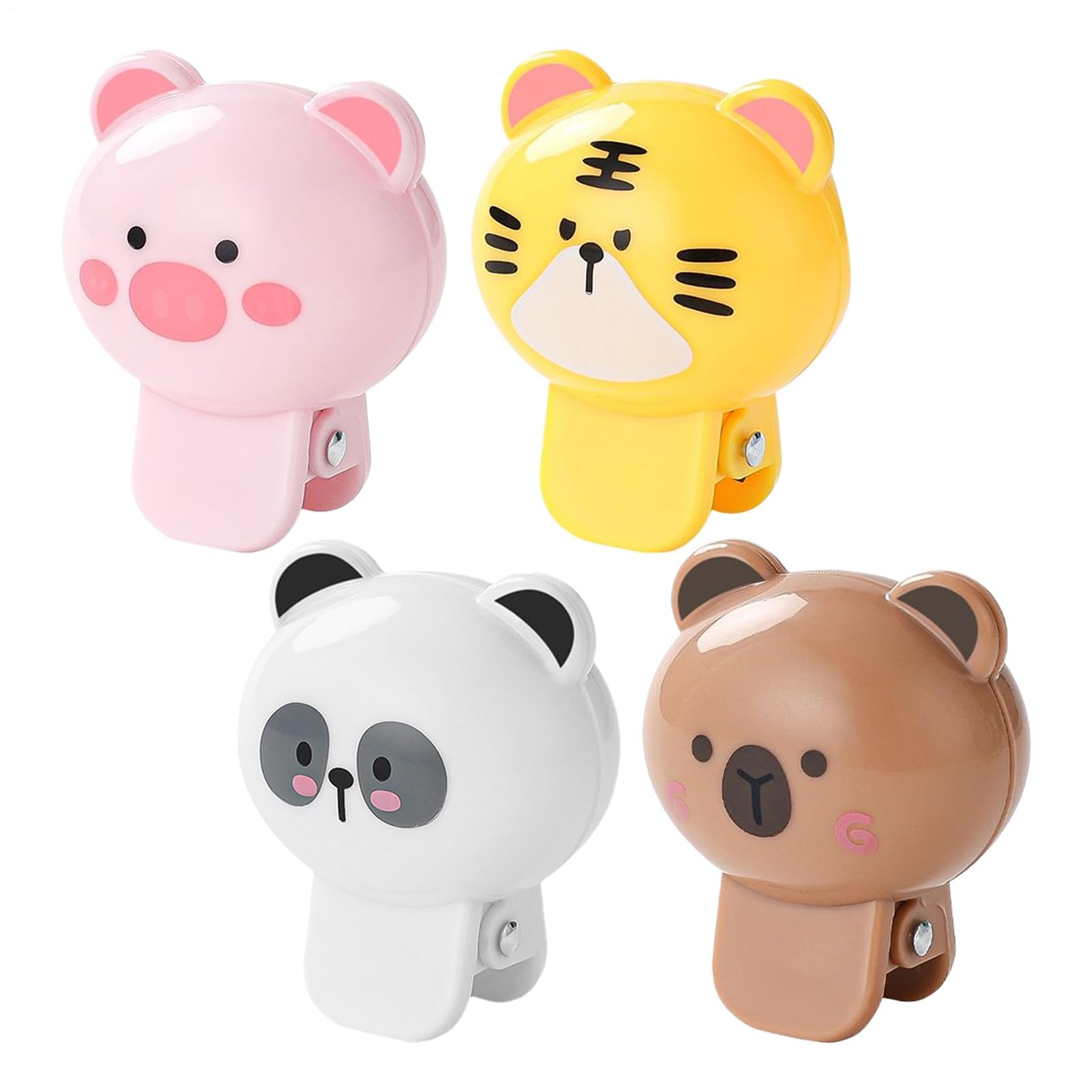 HASTHIP® 4Pcs Cartoon Toothbrush Head Covers for Kids & Adults, Dustproof Toothbrush Protectors with Cute Animal Designs for Travel & Home Use