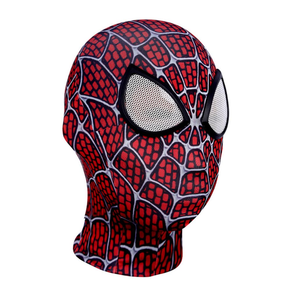 FANCYKU® 3D Spider-Man Mask, Spiderman Masks Spider Man Cosplay Costumes Superhero Lenses, Superhero Costume Mask for Adult Kids, Role Play Superhero Masks for Halloween Masquerade Cosplay (Dark Red)