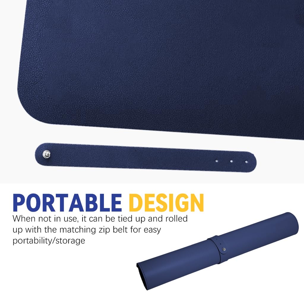 ZORBES Desk Mat for Office with Dual-Sided PU Leather Design 100x50cm | Waterproof & Non-Slip Surface