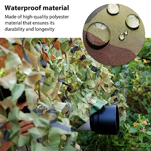 Optifit® Camouflage Cover 59 by 118 Inches Woodland Camo Netting Balcony Sunshade Cuttable for Scenarioal Decoration Bird Watching Hunting Military Training 3PCS