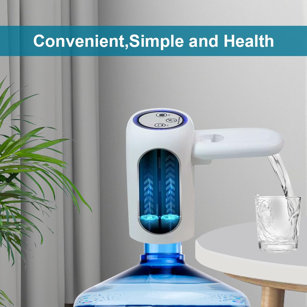 HASTHIP Intelligent Electric Water Dispenser for Home and Office with Dual Pump 2.2L/min Flow | Foldable Nozzle and Blue LED Light