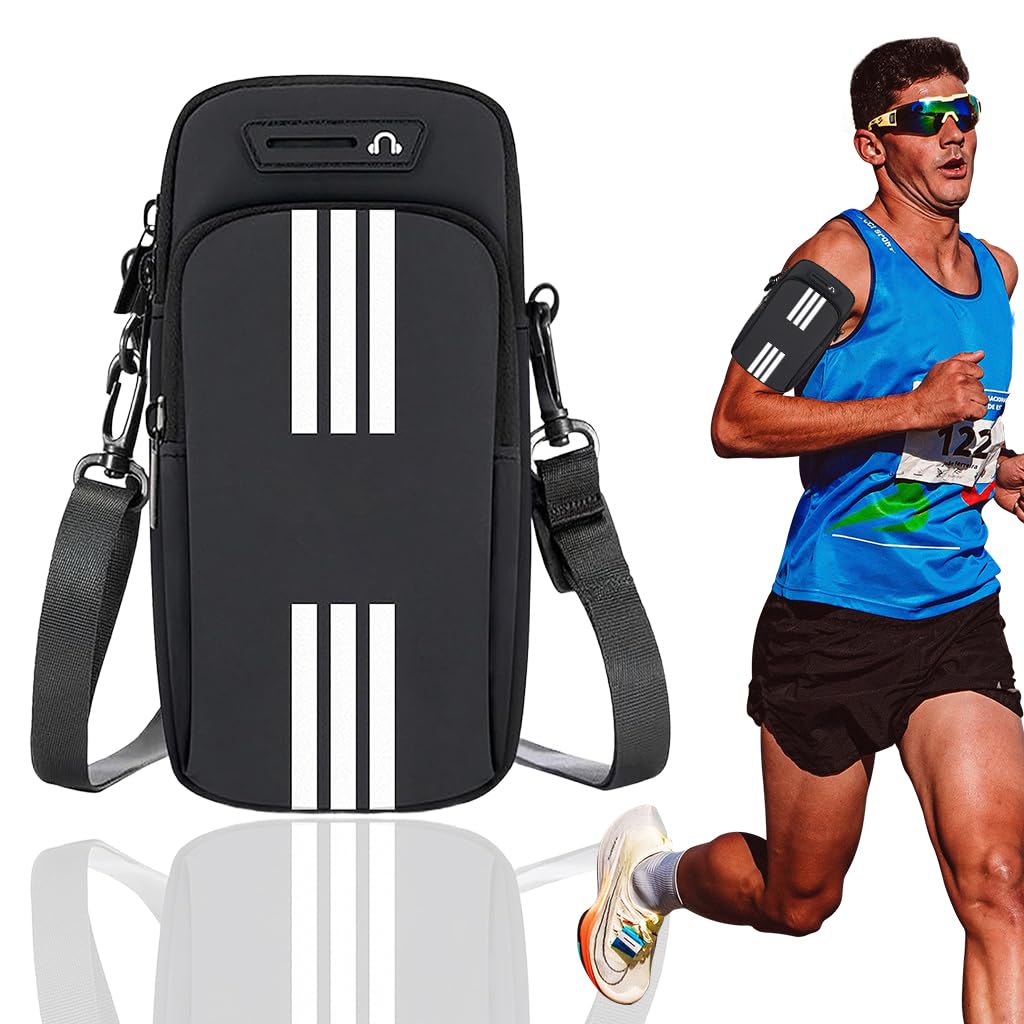 Proberos Running Armband Phone Bag for 7 in Phones with Dual Zipper Pockets and Mesh Back | Waterproof and Adjustable Strap