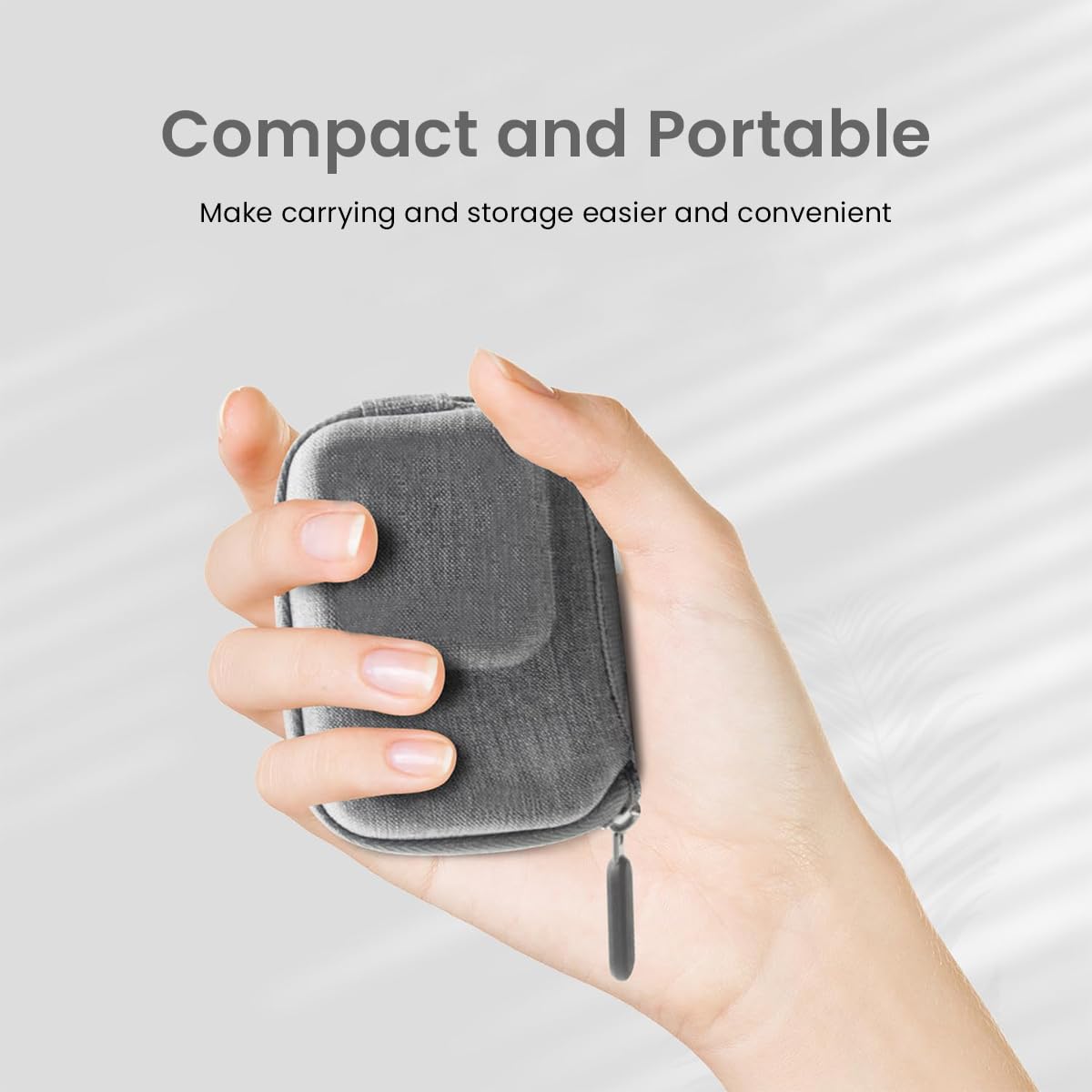 ZORBES Carry Case for Insta360 Ace Pro Action Camera with Dual Zipper and EVA Hard Shell 4.1 x 3.15 x 1.77 in | Gray 2 PCS