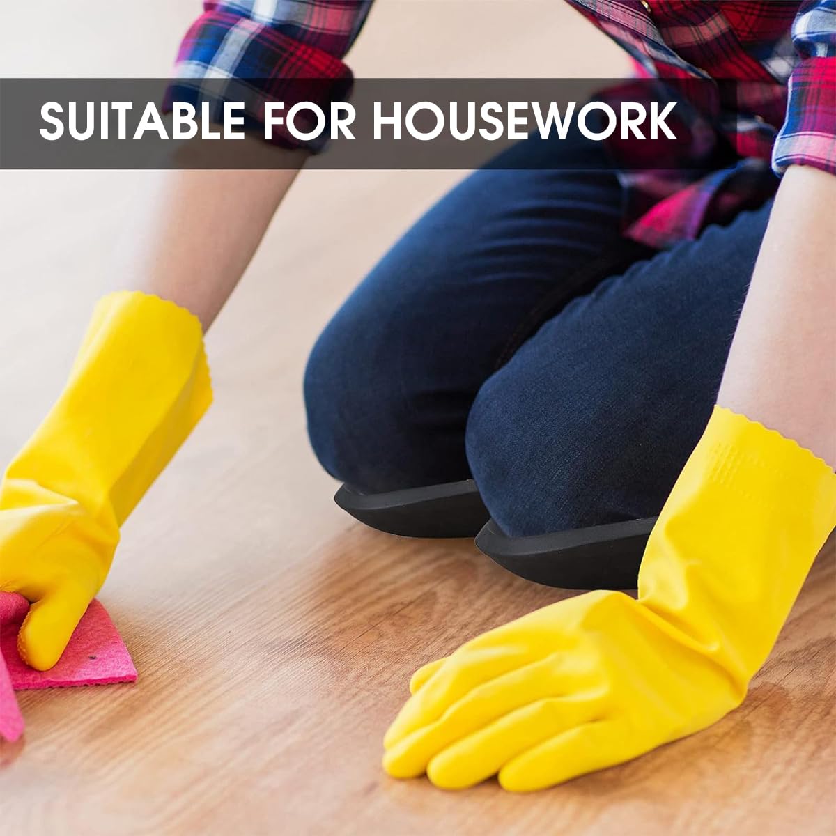 Serplex Knee Pads for Work and Gardening with Adjustable Hook and Loop Straps | 2 Pair EVA Foam Protective Guards