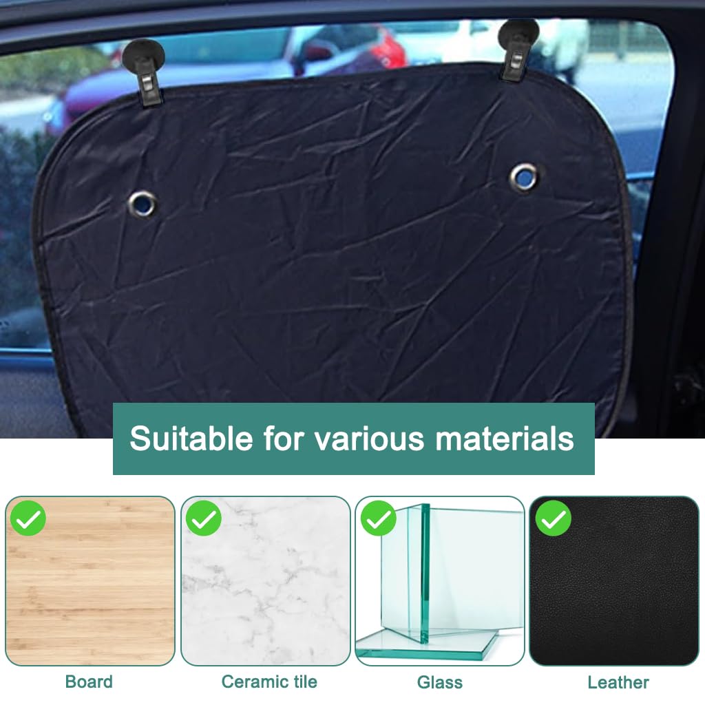 STHIRA Car Suction Cup Clamps 2 Pack for Hanging and Organizing | Removable Reusable Holders