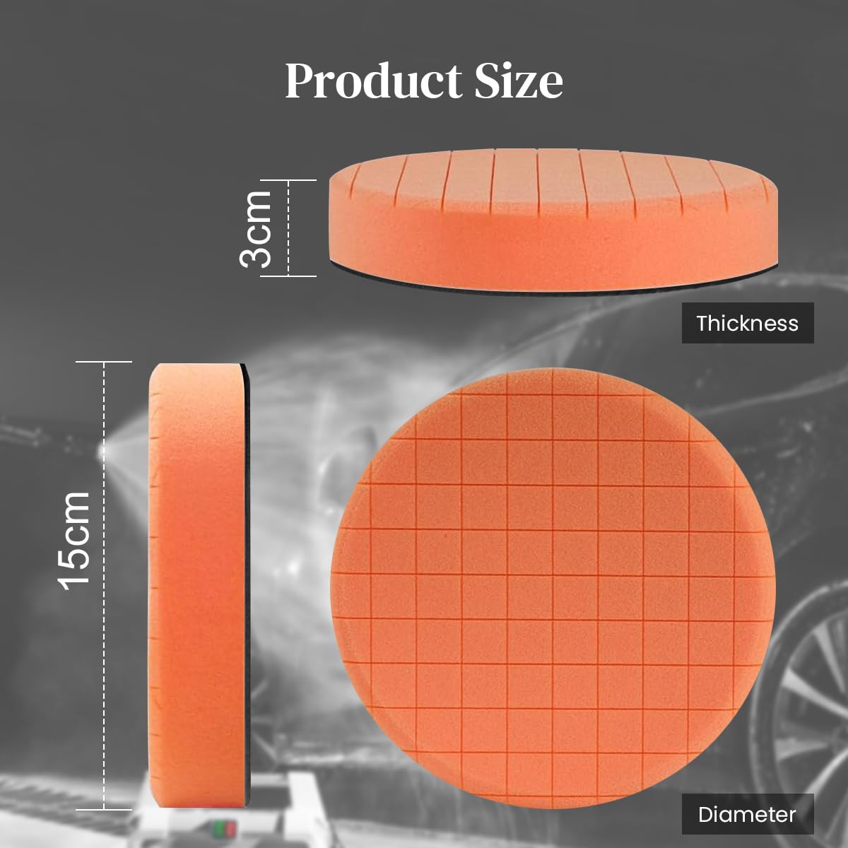 Serplex Buffing Polishing Pads for 15cm Backing Plate featuring Waffle Grid Design | 5pcs Set
