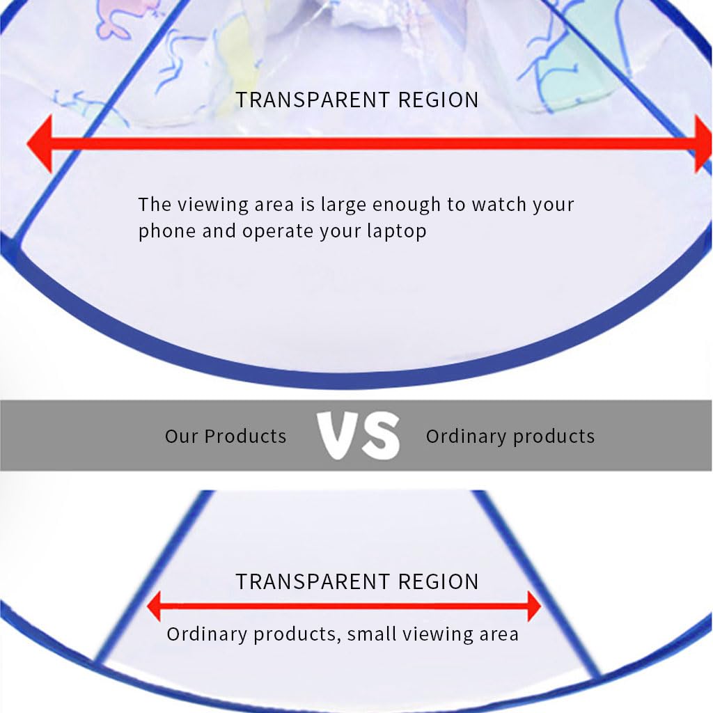 SNOWIE SOFT Haircut Cape for Kids with Clear Front Window and Hair Catcher | 60cm Foldable Waterproof Cloak