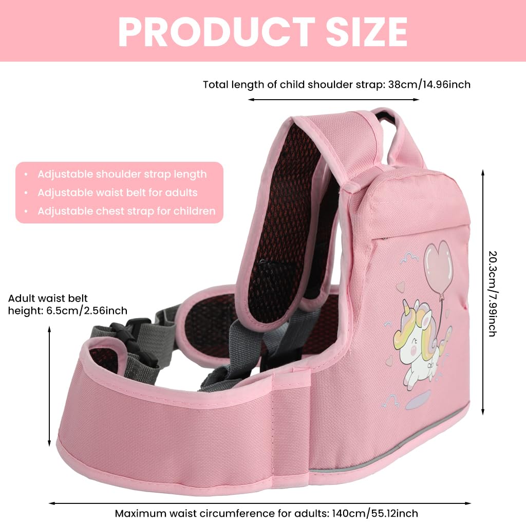 Zibuyu Kids Safety Belt for Motorcycles with Quick-Release Buckle and Breathable Mesh | Adjustable Fit for Ages 3–10