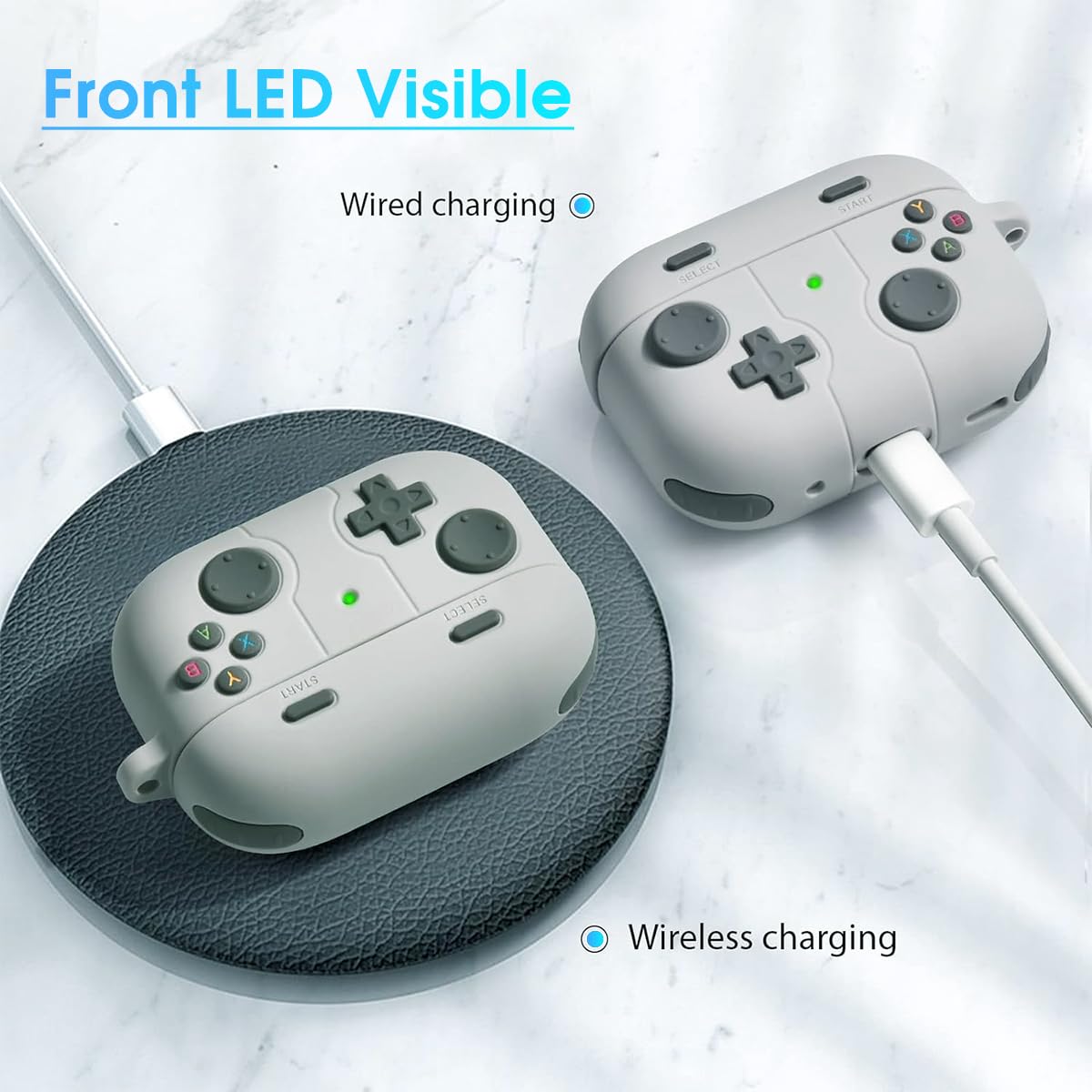 ZORBES AirPods Pro Case Cover for 1st and 2nd Gen featuring Retro Game Design with Keychain