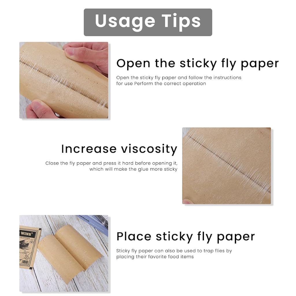 HASTHIP 20Pcs Fly Trap Kit for Insects, Whiteflies, Aphids, Leaf Minor, Ultra sticker Trap for Indoor, Greenhouse, Dining Room, Pesticide Free Fly Sticky Trap(26 x 19 cm)