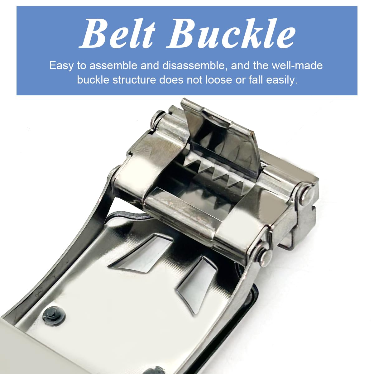 GUSTAVE® 40mm Ratchet Belt Buckle Only for Men Auto Lock Metal Buckle for 1 3/8