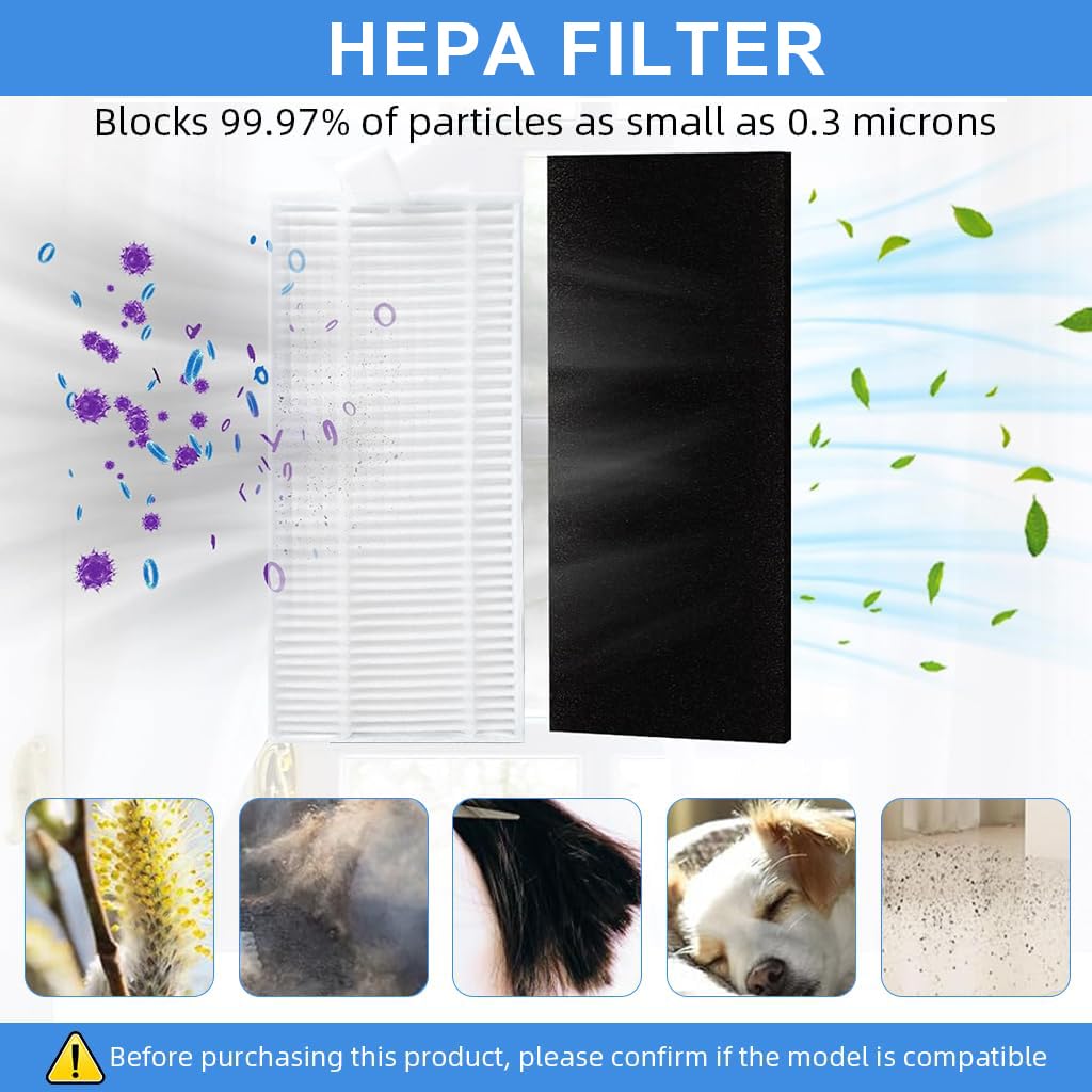 HASTHIP Robot Vacuum Cleaner Spare Parts for ILIFE T20s Pro with 7 Pcs Set | Easy Install