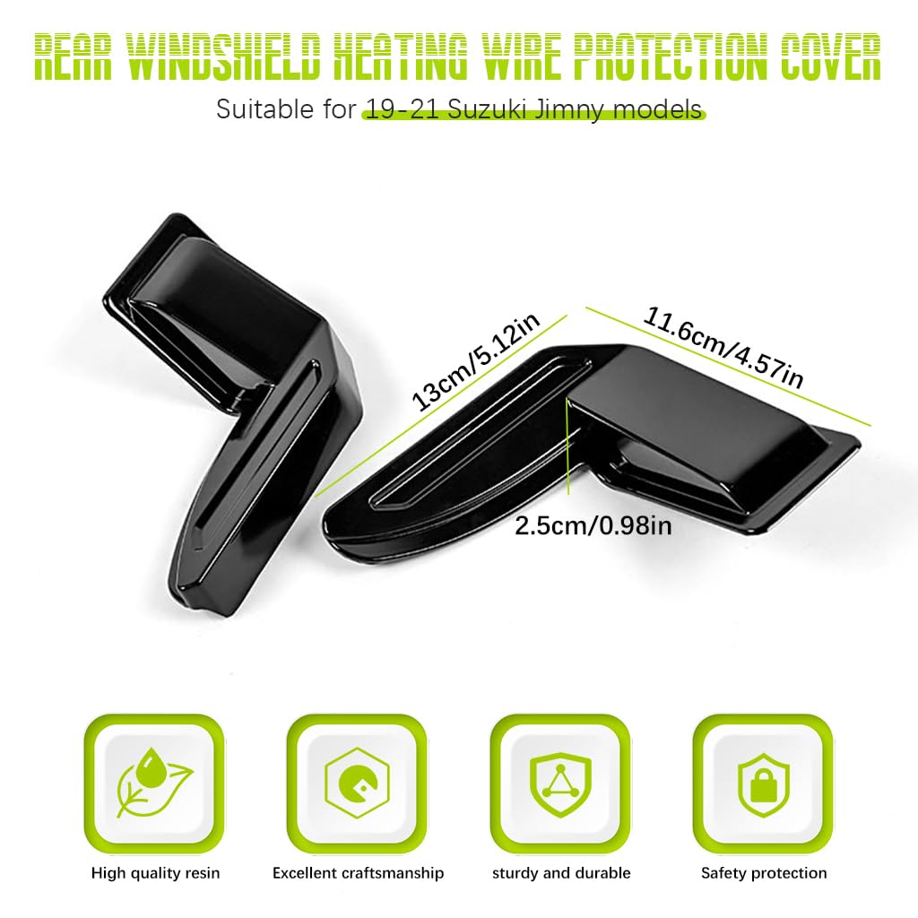 STHIRA Shield Covers for Suzuki Jimny 2019–2023 featuring Plastic Protection | 4PCS Rear Windshield Defroster Wire Guards