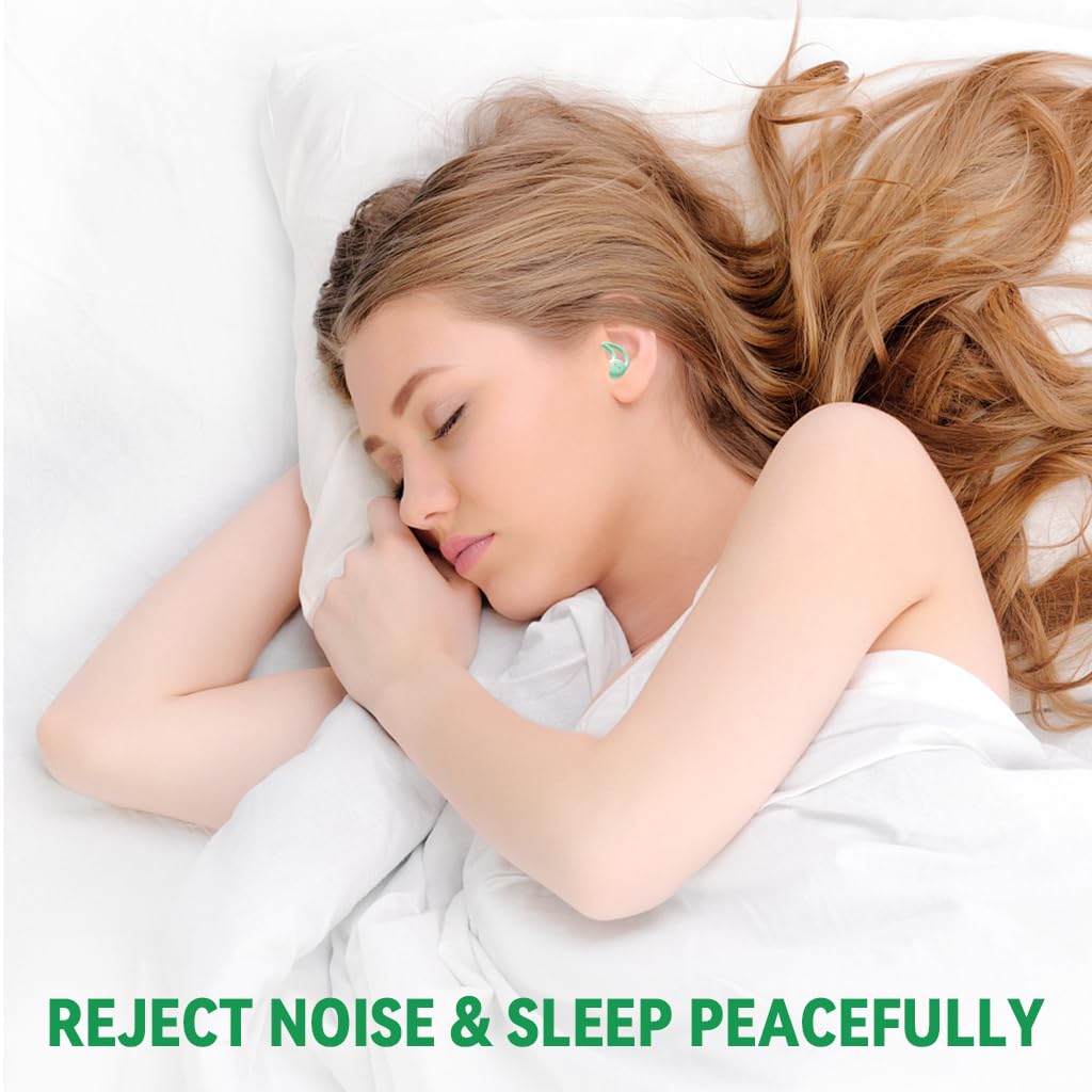 HANNEA Ear Plugs for Sleeping and Swimming featuring 3 Pairs Soft Silicone with Flanged Design | Reusable Noise and Water Protection