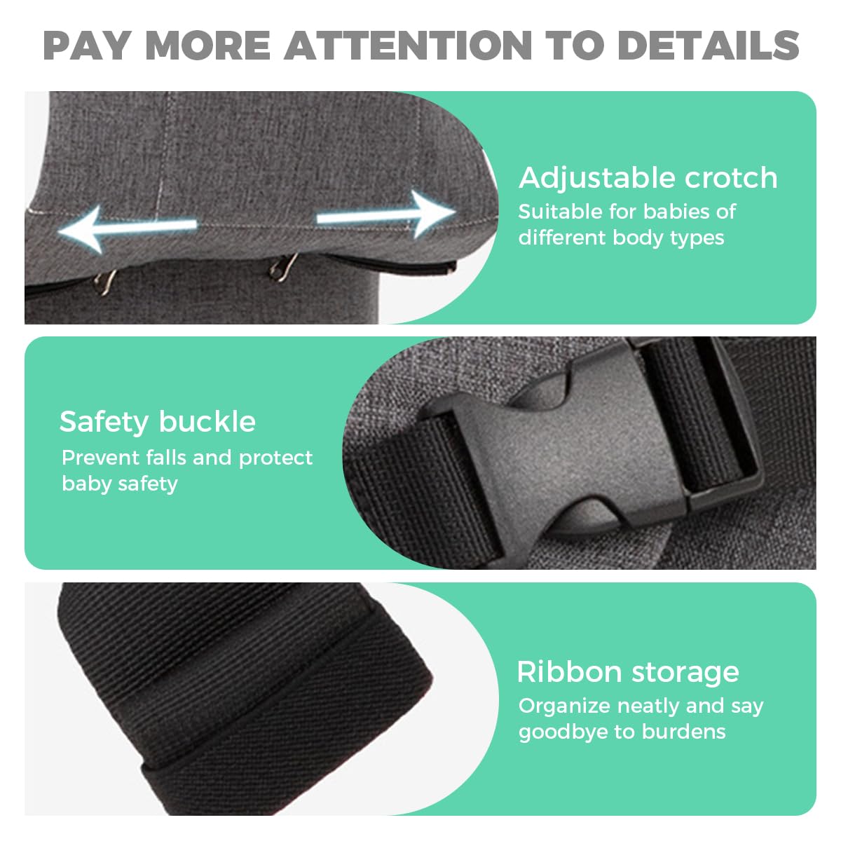 SNOWIE SOFT Baby Carrier for 0 to 3 Year Baby with 4 Point Quick Release Buckles | Adjustable Front and Back Carrying Strap System