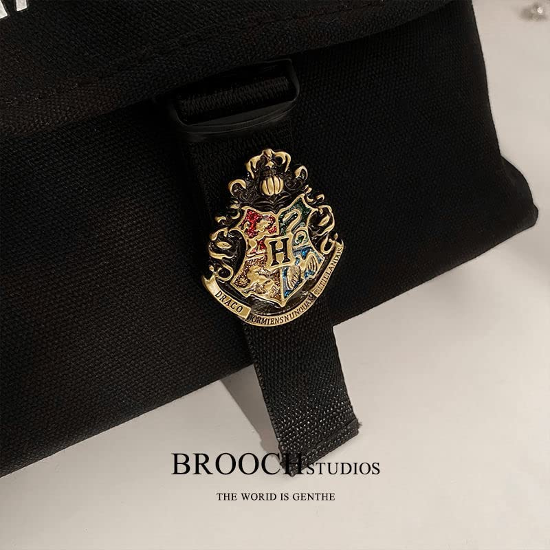 SANNIDHI Hogwarts Badge Brooch for Halloween Cosplay featuring Zinc Alloy | 2PCS Kids Gift