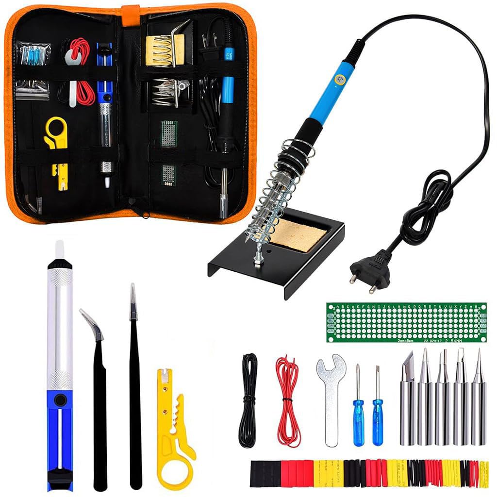 Serplex Electric Soldering Kit for Electronics and DIY Crafts with 60W Adjustable Iron & 5 Tips