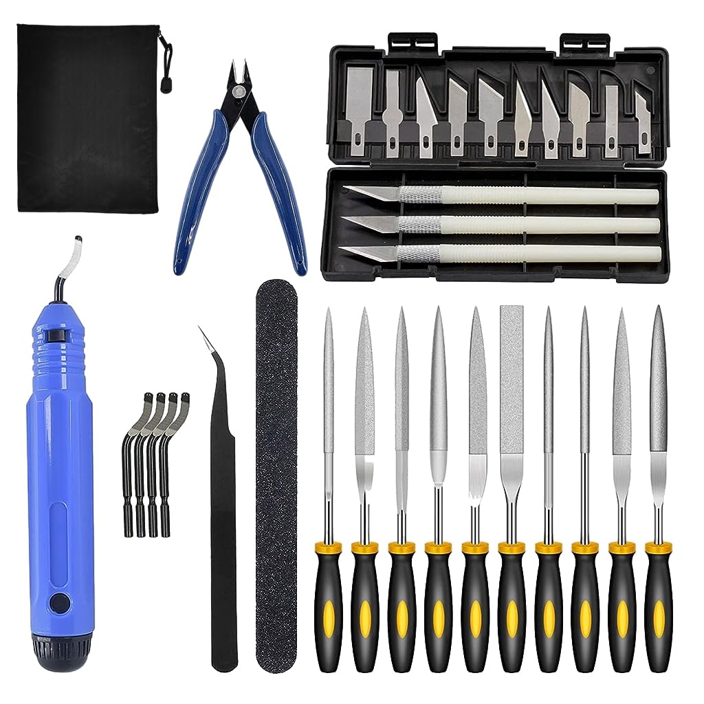 Serplex® 32Pcs 3D Print Tool Kit 3D Print Tool Accessories Kit Includes Debur Tool, Cleaning, Finishing and Printing Tool, 3D Printer Accessories for 3D Print Removing, Cleaning, Finishing