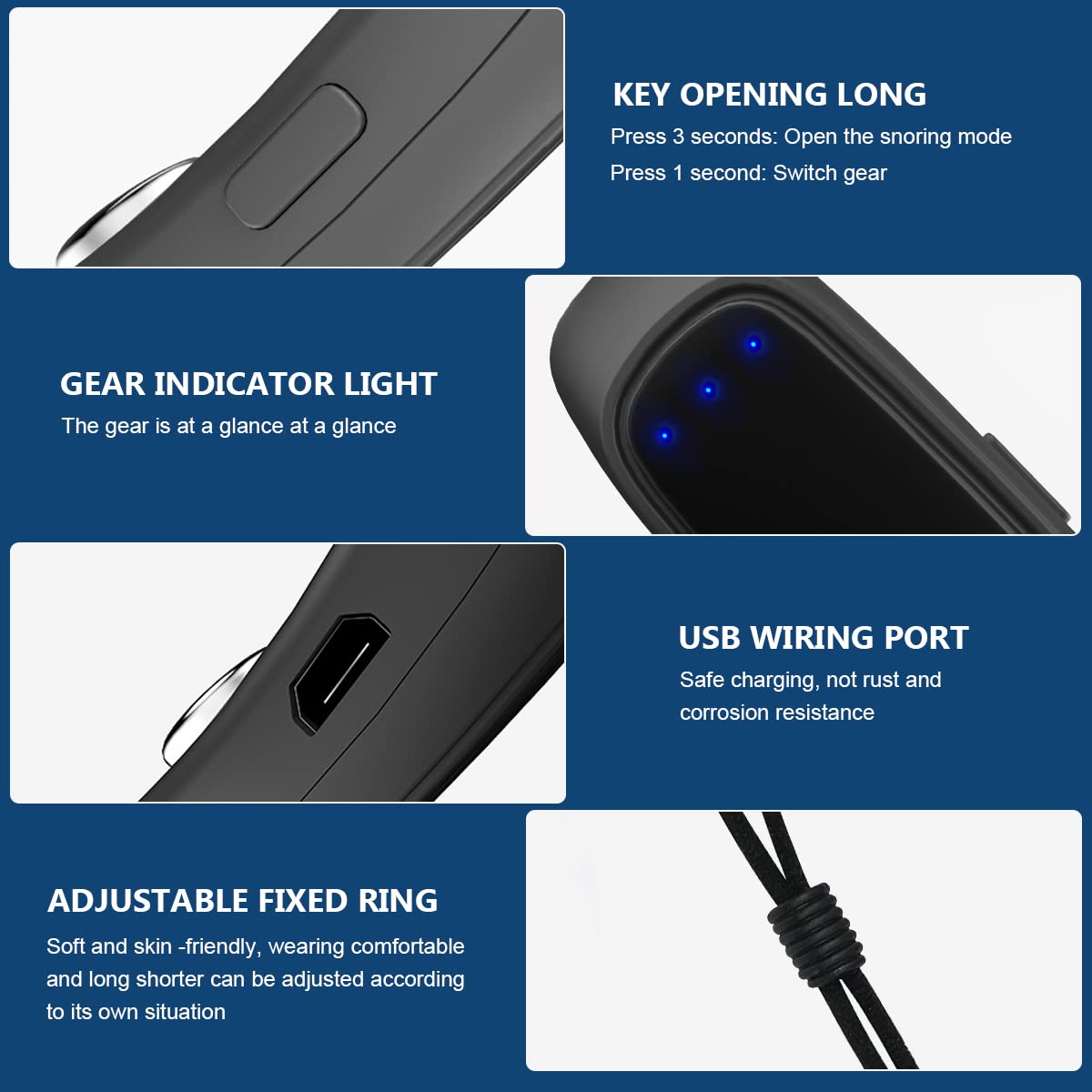 HANNEA Snoring Stopper for Men and Women with Smart Electric Massage | Sleep Aid Mouth Guard