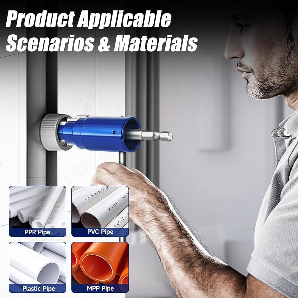 Serplex Faucet Removal Tool for 1/2 3/4 1 in Pipes with DrillCompatible Socket Grip | Kitchen and Bathroom Fixtures