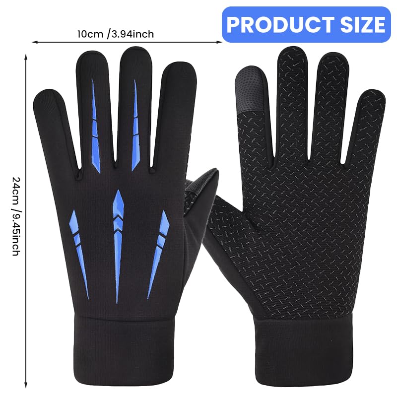 Zibuyu Riding Gloves for Winter Outdoor Use with Full Palm Anti Slip Grip & Touch Screen | Thermal Fleece Lined for Men and Women