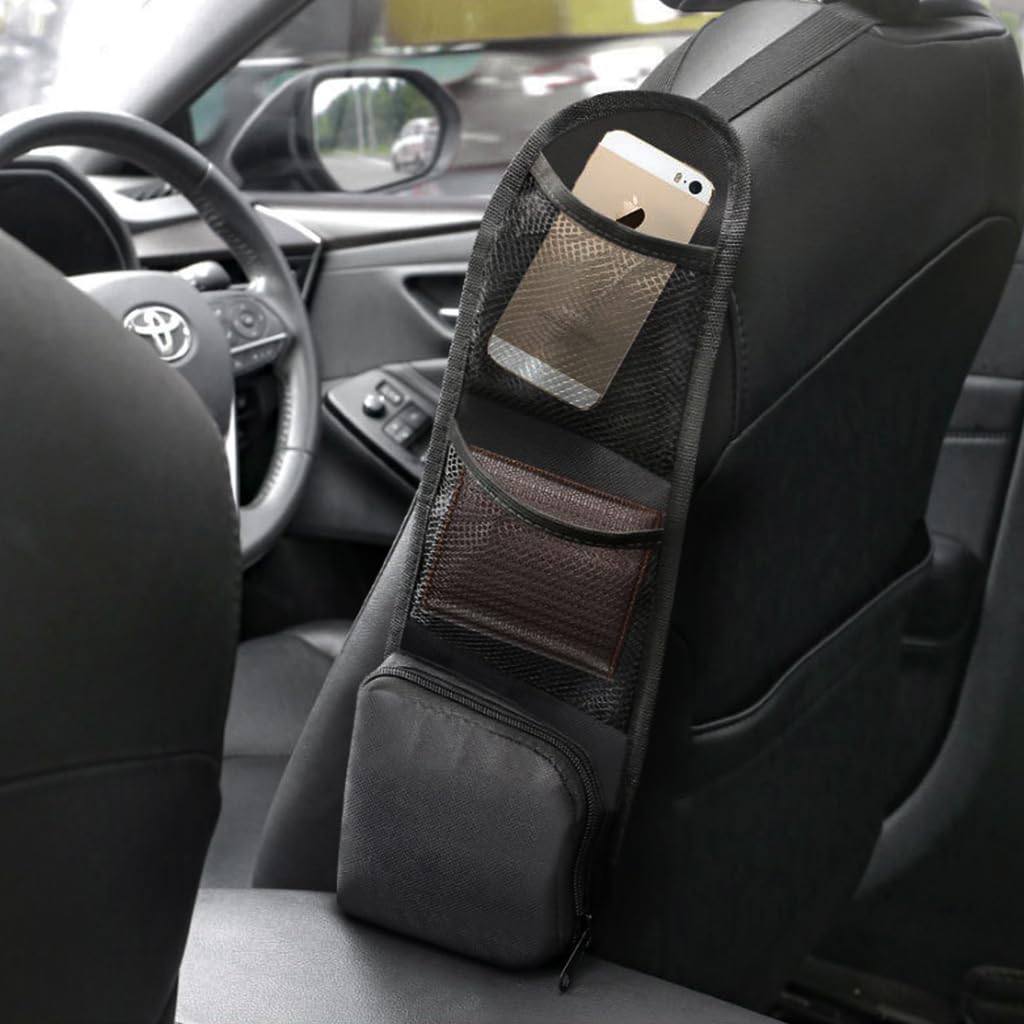 STHIRA Car Seat Side Organizer for Cars and SUVs with Multi Pocket Mesh Bag | 2PCS Set