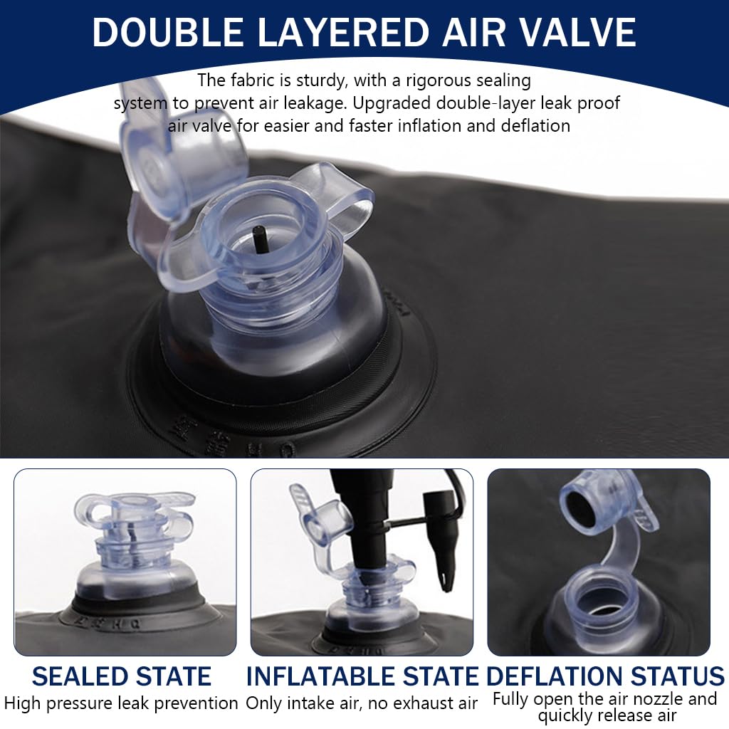 Proberos Air Mattress for Car Travel with Back and Arm Supports 128x77cm | Flocking PVC