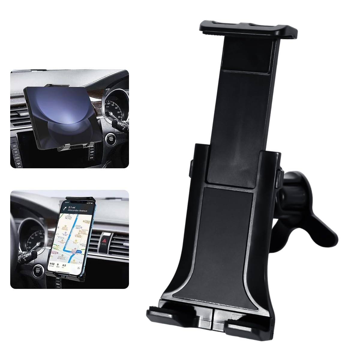 STHIRA Car Phone Holder for Air Vent with 360° Rotation and Screw Grip | Fits 4–11 in Devices