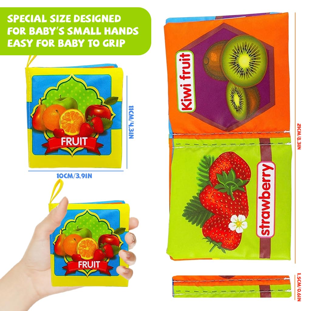 SNOWIE SOFT Cloth Books for Babies 0 to 3 Year with 12PCS Set | Early Learning Toys
