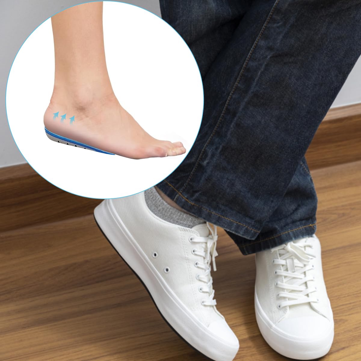 MAYCREATE Heel Cups for Heel Pain Relief with 0.98 in Gel Cushion Insert | Soft TPE Heel Lift