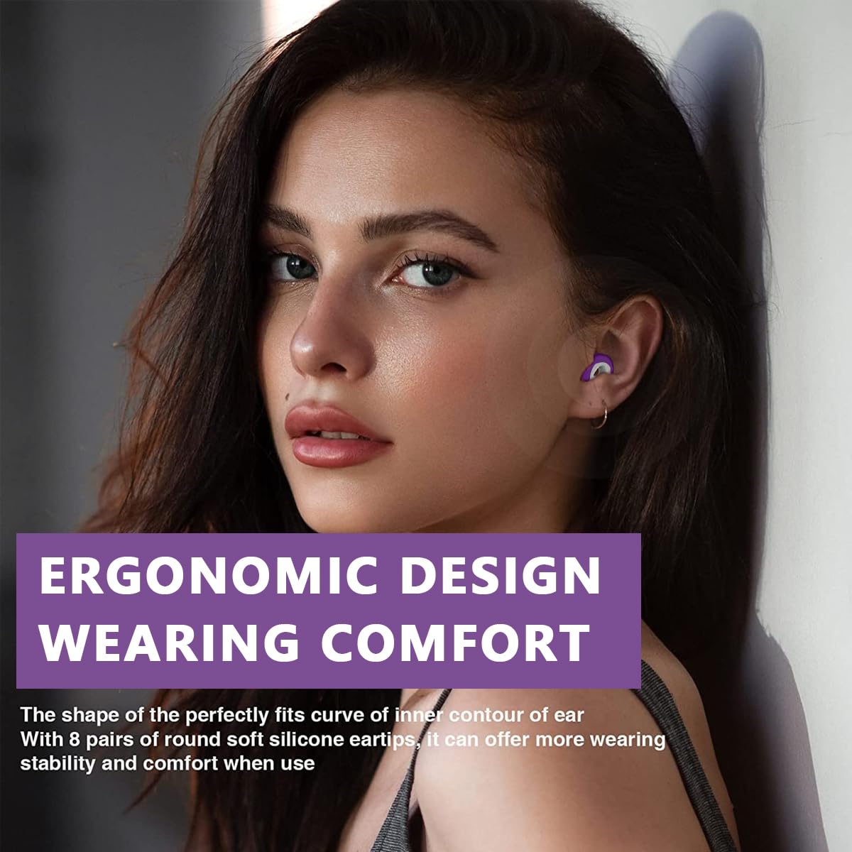 HANNEA Ear Plugs for Sleeping with 32 dB Noise Reduction Filter and Soft Silicone Tips | 3 Sizes