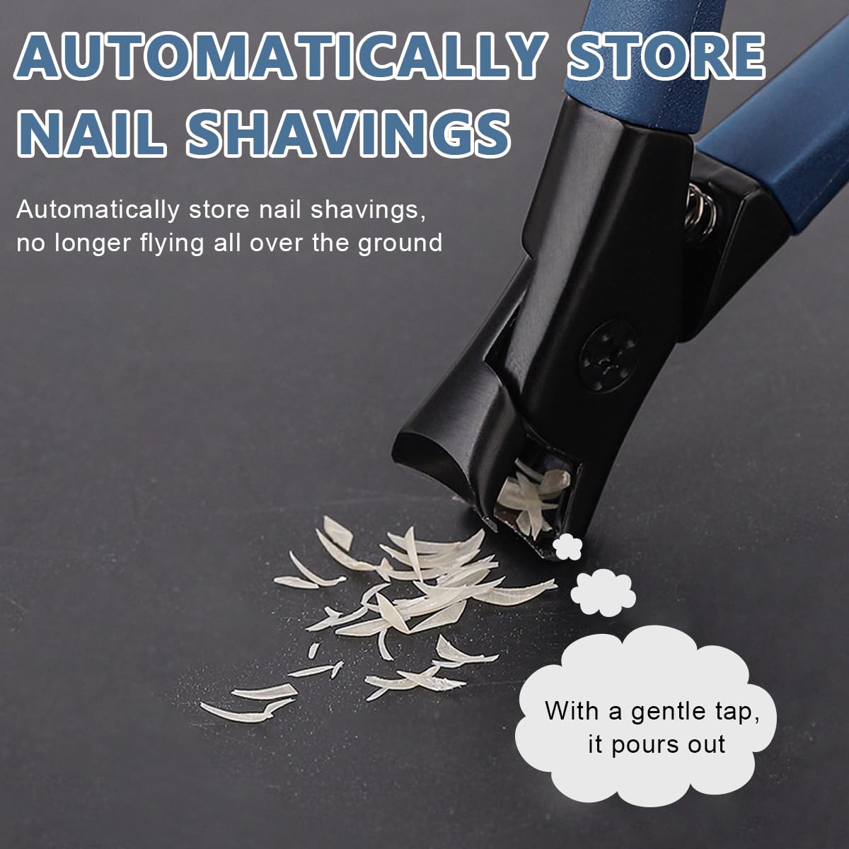 MAYCREATE Nail Clipper for Thick Toenails with Anti Splash Design and Long Handle 9×5.3 cm | Stainless Steel 3 PCS for Adults and Seniors