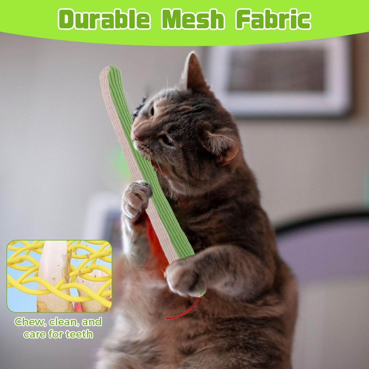 Qpets Cartoon Plush Cat Toy for Interactive Play with 14.5 in Soft Bite‑Resistant Fabric | Ideal for Kittens and Cats