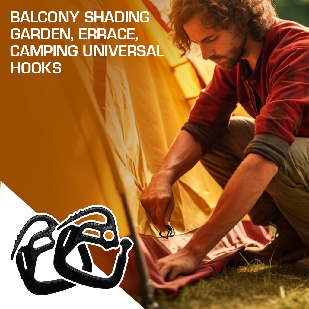 Optifit Plastic Sun Shade Clips for Garden and Patio with Easy Press Design 30 pcs | Secure Mesh Fastening